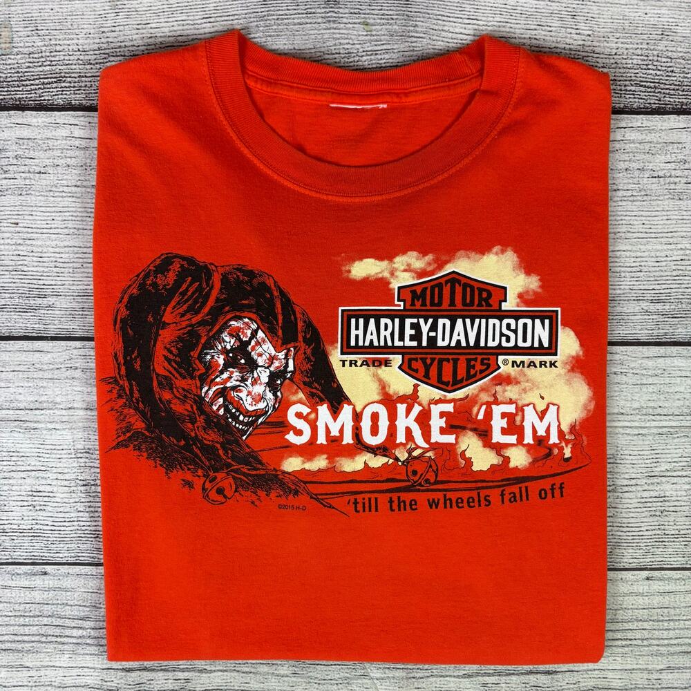 2015 Harley Davidson Motorcycles Smoke Em Till The Wheels Fall Off T-shirt